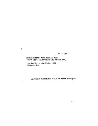 Two-step nilpotent Lie algebras