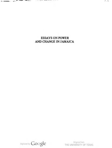 Essays on Power and Change in Jamaica