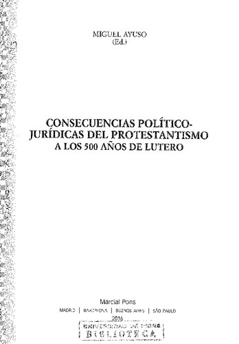 Consecuencias Politico Juridicas Del Protestantismo