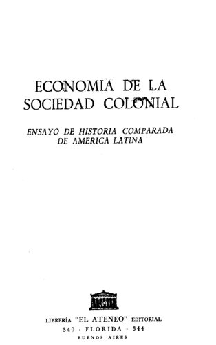 Economia De La Sociedad Colonial