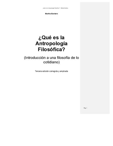 Que Es La Antropologia Filosofica