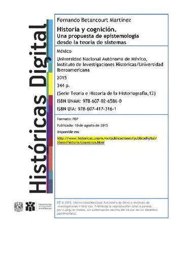 Historia Y Cognicion
