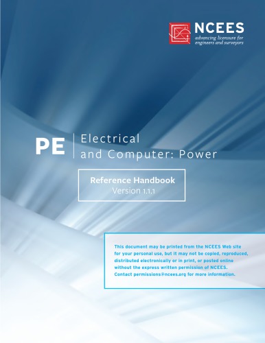 Principles and Practice of Engineering PE Electrical and Computer: Power Reference Handbook 1.1.1