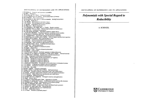 Polynomials with special regard to reducibility