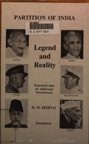 Partition of India : legend and reality