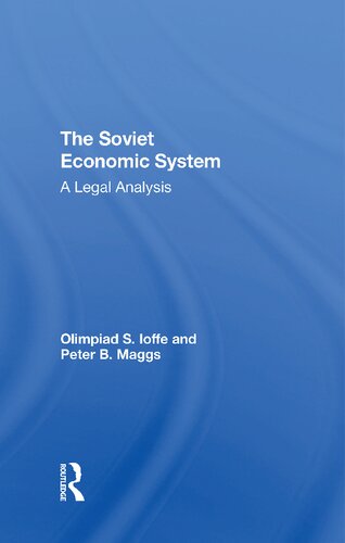 The Soviet Economic System : a Legal Analysis