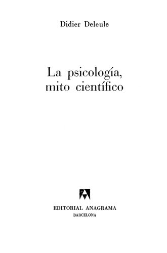 La psicología, mito científico