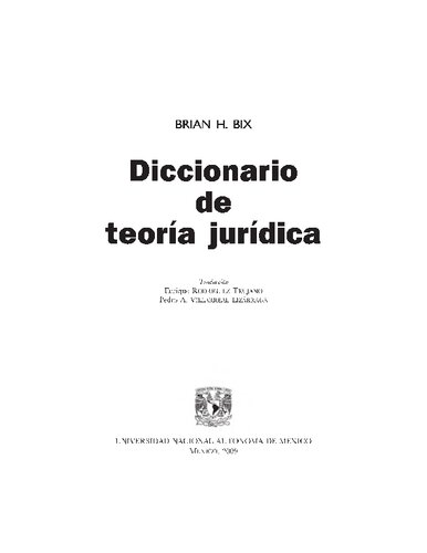 Diccionario De Teoria Juridica