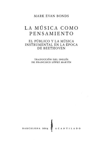 La Musica Como Pensamiento