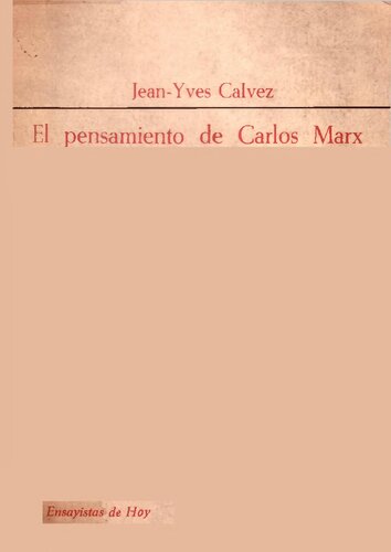 El Pensamiento De Carlos Marx