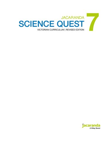 Jacaranda Science Quest 7 for Victoria Australian Curriculum 1E (Revised) LearnON and Print