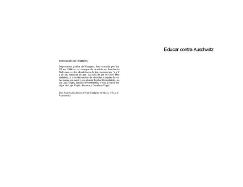 Educar Contra Auschwitz