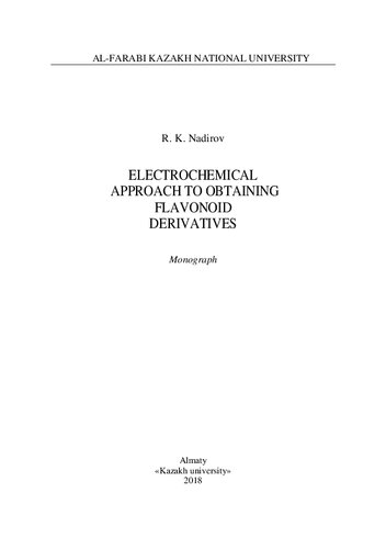 Electrochemical approach to obtaining flavonoid derivatives: monograph