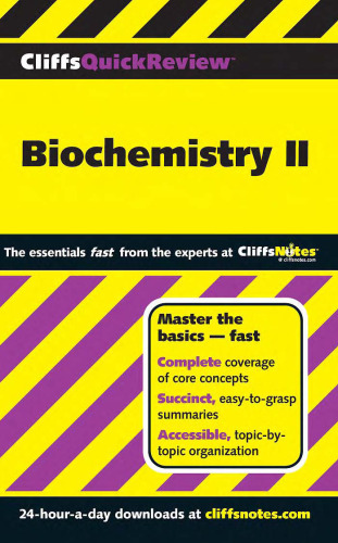 Cliffs biochemistry ii quick review