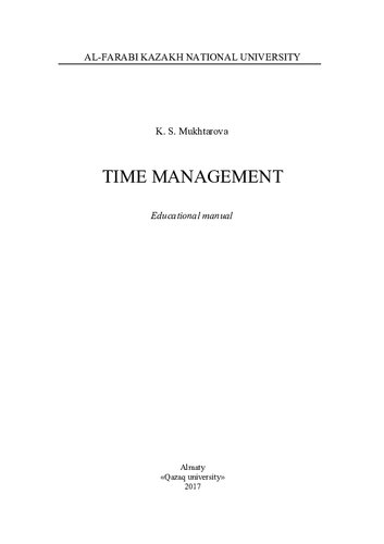 Time Management: educational manual