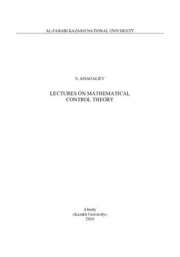 Lectures  on mathematical control theory