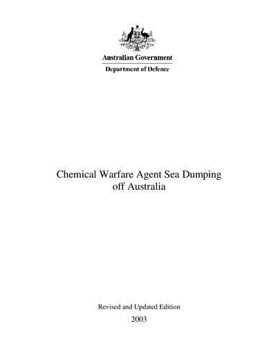 Chemical Warfare Agent Sea Dumping off Australia (Revised and Updated Edition)