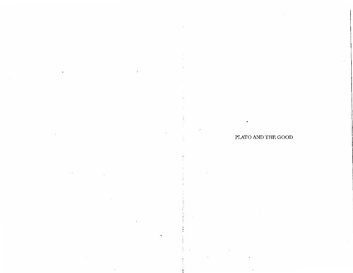 Plato and the good: illuminating the darkling vision