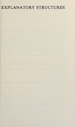 Explanatory Structures: A Study of Concepts of Explanation in Early Physics and Philosophy