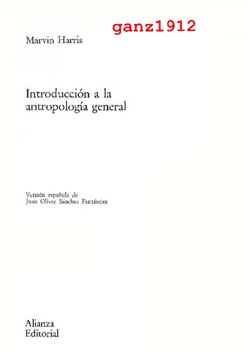 Introduccion A La Antropologia General