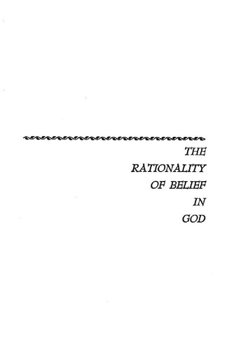 The rationality of belief in God
