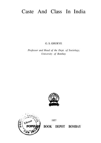 Caste And Class In India