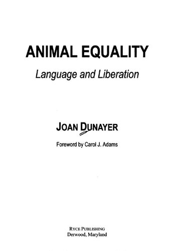 Animal equality : language and liberation