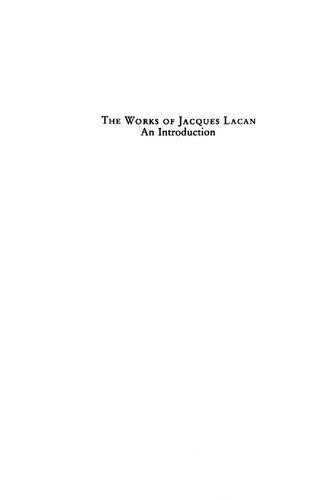 The works of Jacques Lacan : an introduction