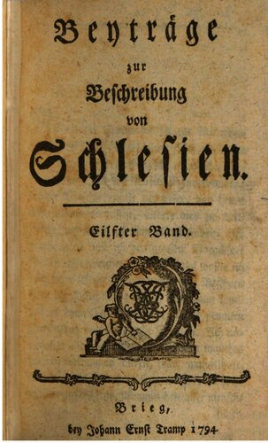Beyträge zur Beschreibung von Schlesien