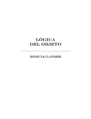 Lógica del objeto