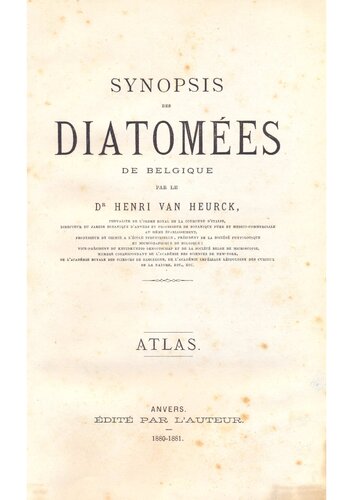 Synopsis de Diatomées de Belgique - Atlas
