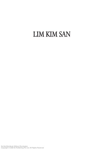 Lim Kim San : a builder of Singapore