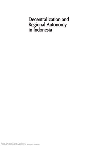 Decentralization and regional autonomy in Indonesia : implementation and challenges