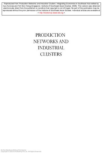 Production Networks and Industrial Clusters: Integrating Economies in Southeast Asia