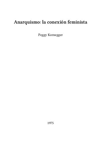 Anarquismo: la conexión feminista.