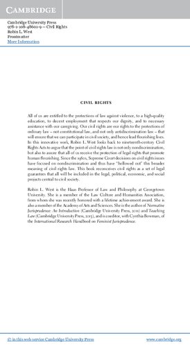 Civil Rights: Rethinking Their Natural Foundation