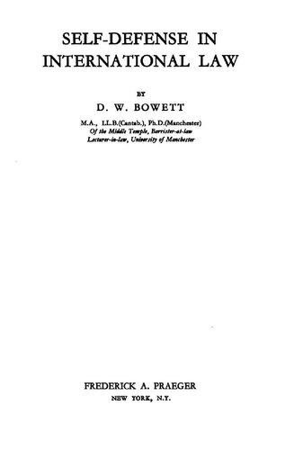 Self-defense in international law