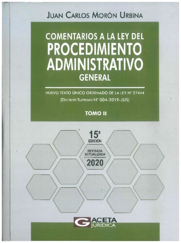COMENTARIOS A LA LEY DE PROCEDIMIENTO ADMINISTRATIVO GENERAL TOMO II