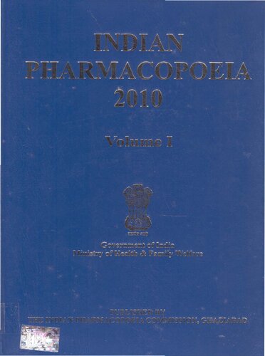 Indian Pharmacopoeia Vol.1