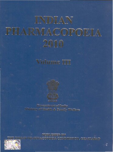Indian Pharmacopoeia Vol.3