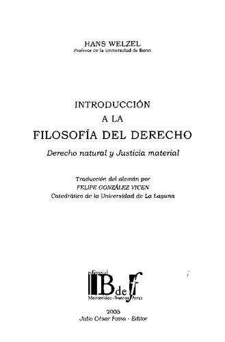 Introducción a la filosofía del derecho: derecho natural y justicia material