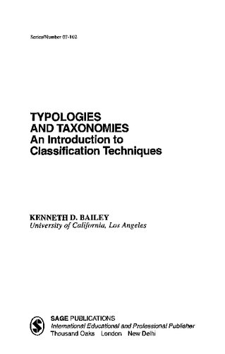 Typologies and taxonomies: An introduction to classification techniques