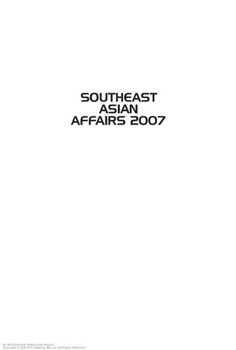 Southeast Asian affairs