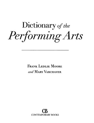 Dictionary of the performing arts