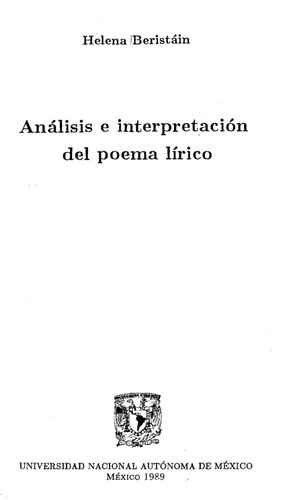 Analisis E Interpretacion Del Poema Lirico