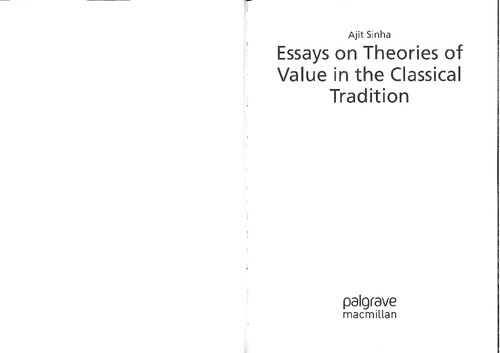Essays on Theories of Value in the Classical Tradition (ch.1 & 2 only)