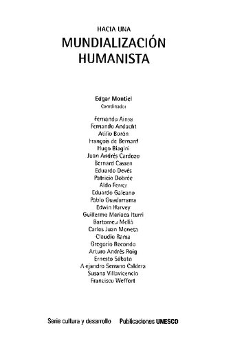 Hacia Una Mundializacion Humanista