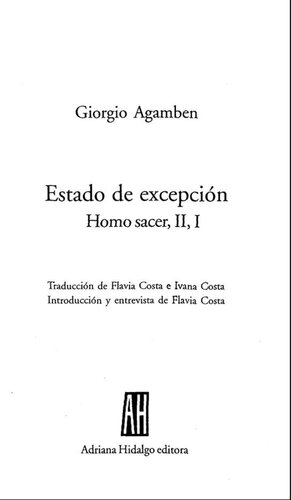 Agamben Giorgio - Homo Sacer