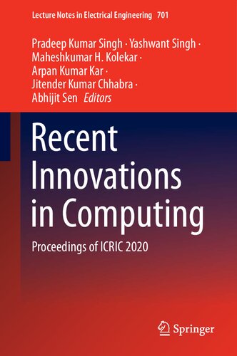 Recent Innovations in Computing: Proceedings of ICRIC 2020