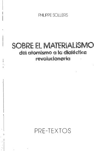 Sobre el materialismo. Del atomismo a la dialéctica revolucionaria